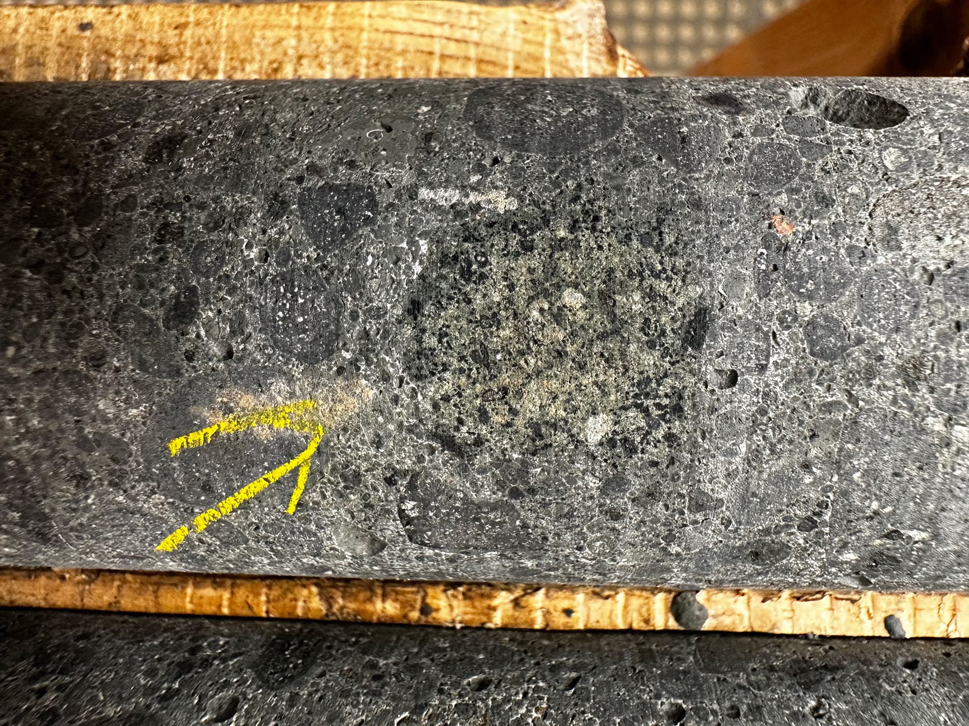 Drill core photo, NW23-003, July 2023